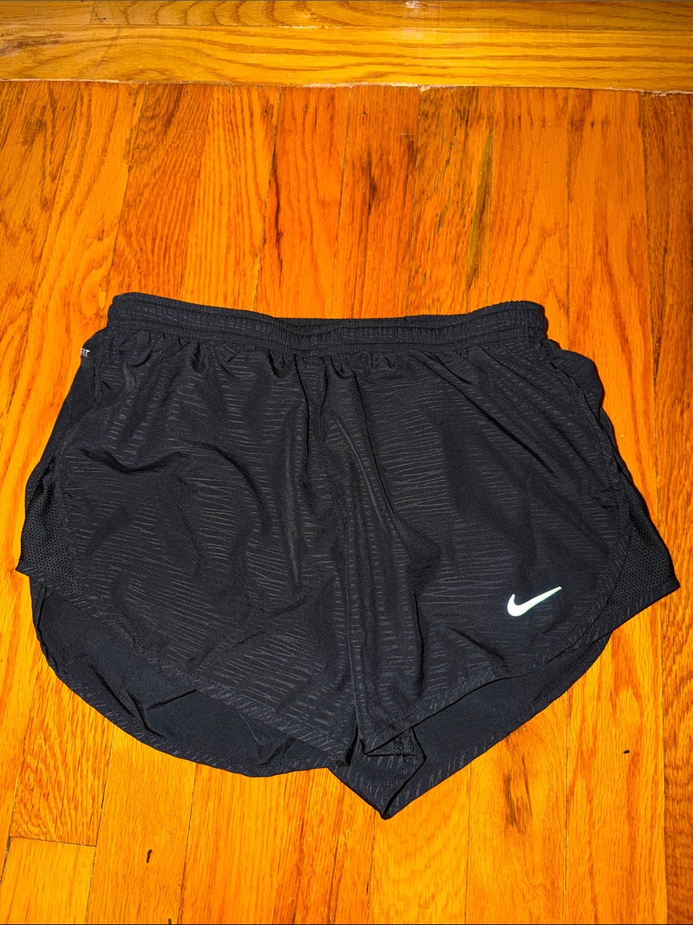 Nike Black Women's Athletic Shorts with White Swoosh